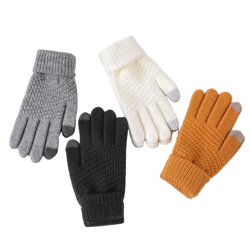 Gloves Winter Touched Screen Men Winter Gloves Touch Screen Wool Lined Windproof Warm Fashion Gloves