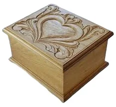 Customize Wooden Carving Box with lock key Fashion Jewelry New Design Handmade India sheeri handicraft