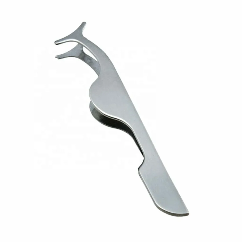 Eyelashes Clip Stainless Steel False Eyelashes Extension Applicator Tool Tweezer
