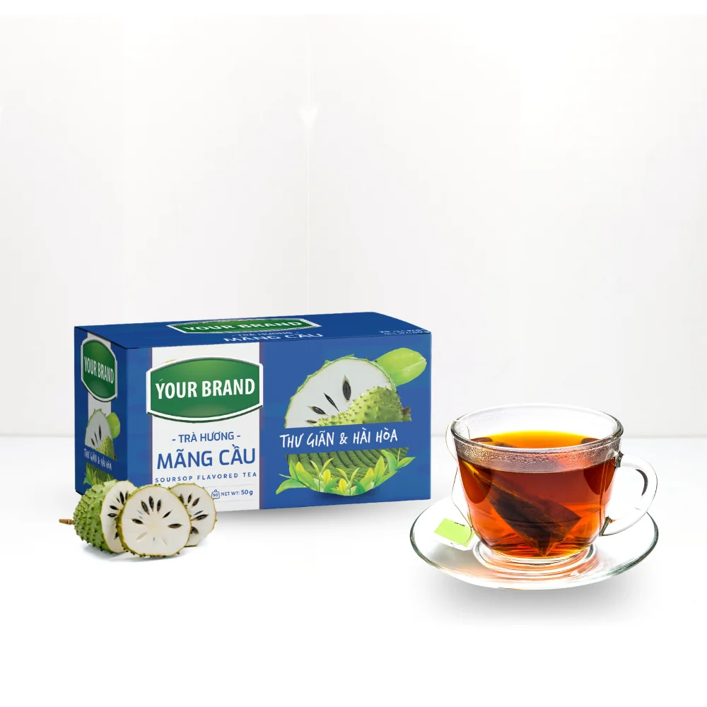 Free Samples Tea Leaf Bag Disposable Black Tea Bag Single Chamber Tea Bag Envelope Soursop Flavor