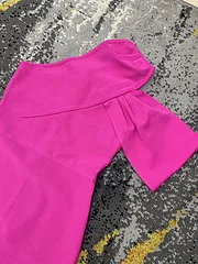 New Fashionable One Shoulder Backless Long Dress 2023 Elegant Rose Red Sleeveless Slim Tight Casual Slim Bandage Party Dress