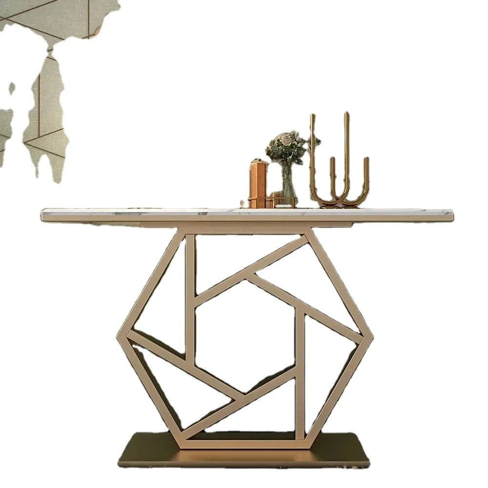 Contemporary Console Table In Hexagonal Design