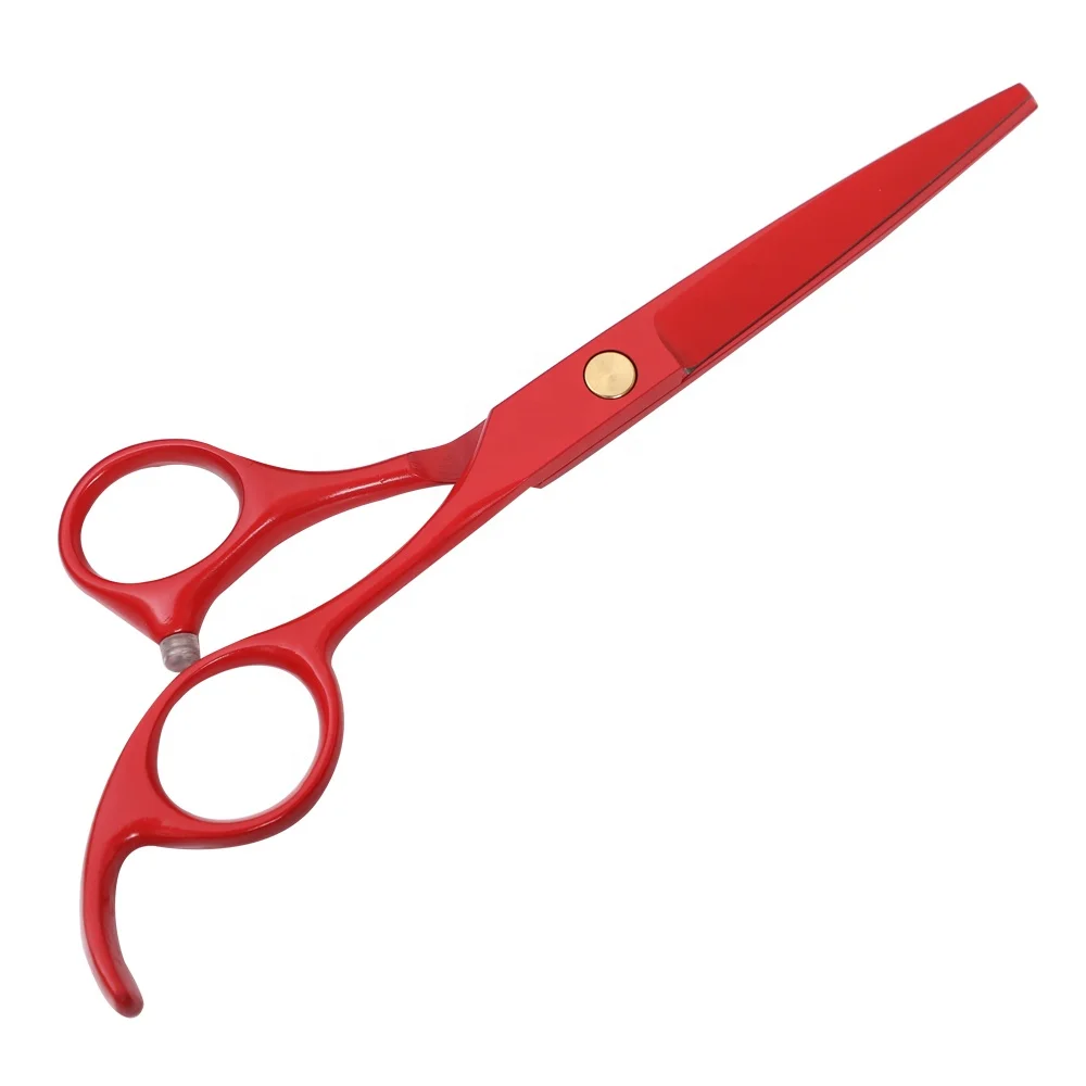Оптовая продажа, 6-дюймовые парикмахерские ножницы, 420 из нержавеющей стали, супер резка, тупые острые наконечники, прямые резиновые наконечники для салона