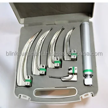 Laryngoscope 4 blade fiber optic Laryngoscope Set Surgical products and ENT Instruments singe use instruments