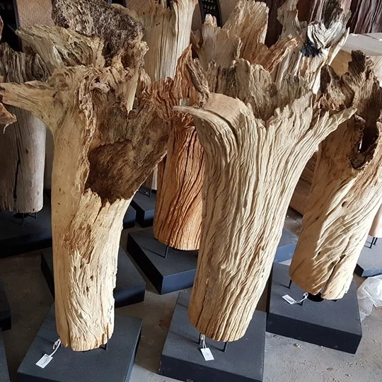 wholesale hotel farmhouse home living room bedside decorative driftwood design table lamps