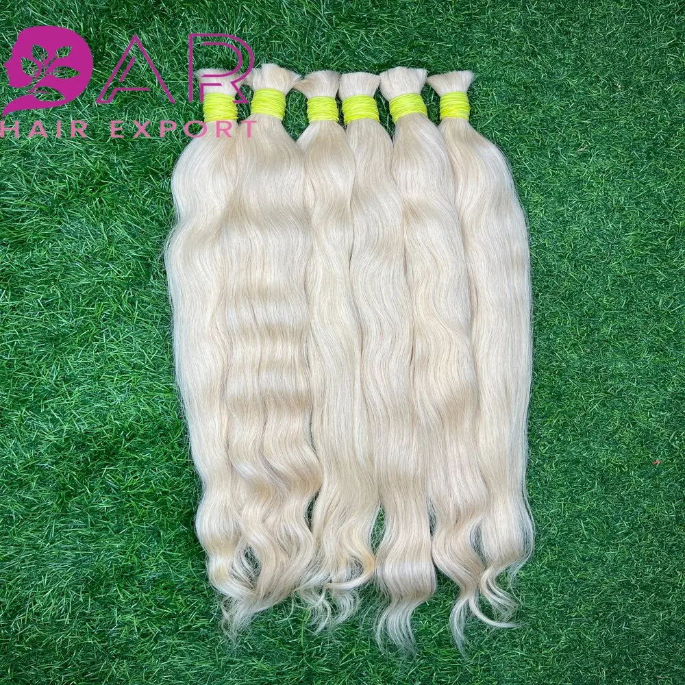 Wholesale 40 Inch Blonde Indian Virgin Human Hair Bundle 613 Cuticle Aligned Bulk Hair Blonde Indian Blend Hair