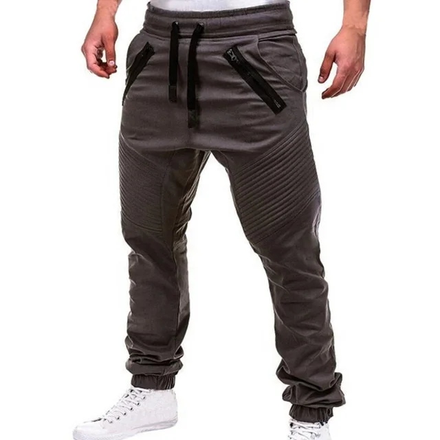Men Casual Joggers Pants Solid Thin Cargo Sweatpants Male Multi-pocket Trousers New Mens Sportswear Hip Hop Harem