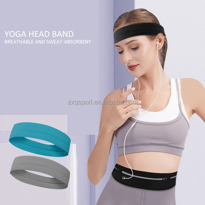 Sweat-absorbing And Breathable Custom Logo Yoga Headbands Sports Headband For Women Running Sport Sweat