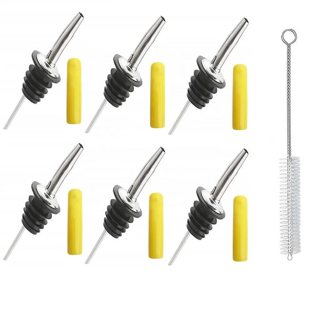 Custom Wine Pour Stainless Steel Liquor Wine Olive Oil Bottle Pourer Liquor Spouts Bottle Dispenser With Market Price