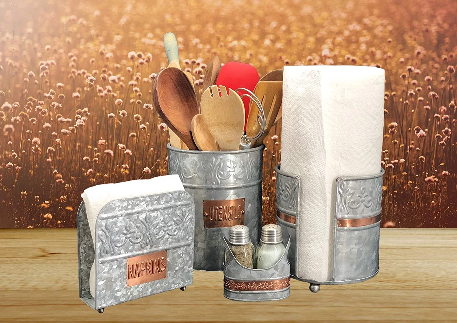 Galvanized Iron Napkin Holder