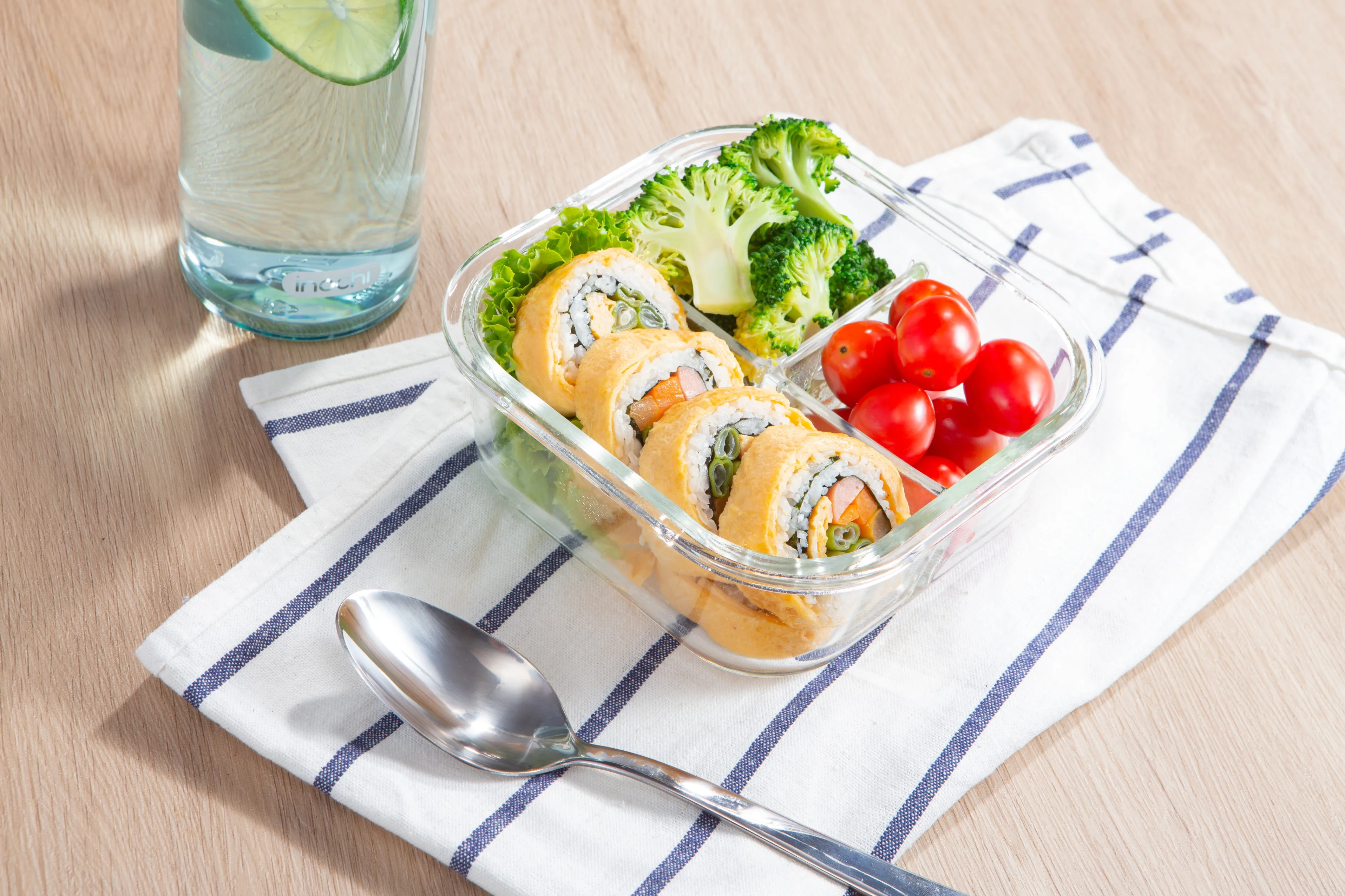 Nikko 1040ml Rectangular Glass Storage Container 3 Compartments BPA Free Air Water Tight Heat Resistant Best Choice Lunch Food