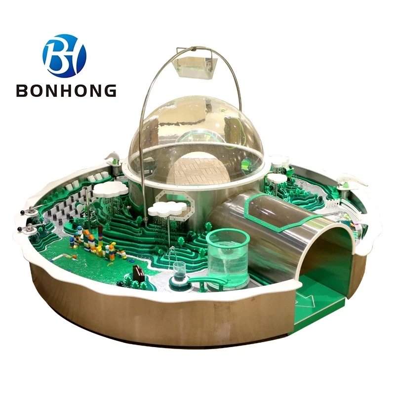 Bonhong indoor playground interactive water table play game shopping mall mini water park for kids