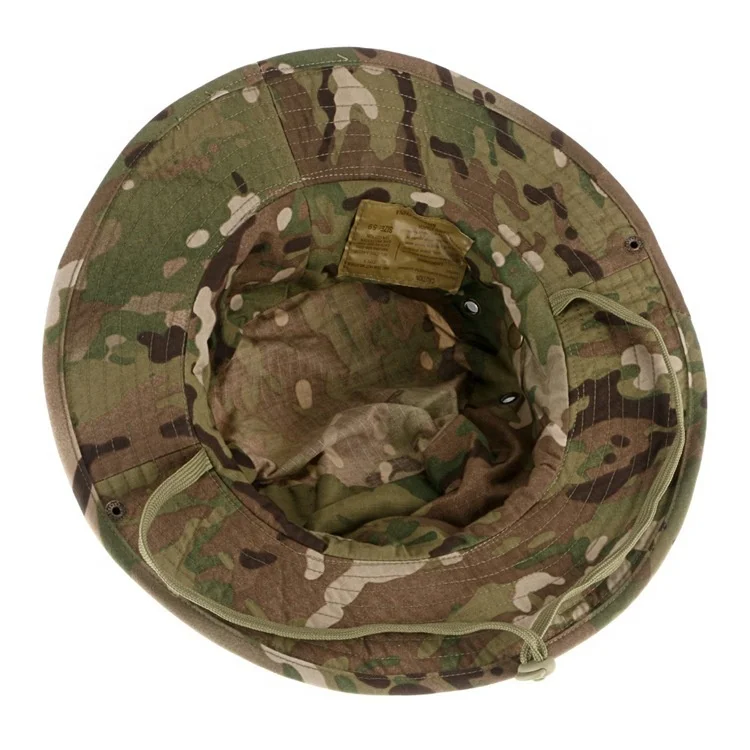 Camouflage BONNIE Hat Sniper Hidden Jungle Sports Fishing Ripstop Combat Wide Brim Bucket Hat Camping Hiking Head Wear