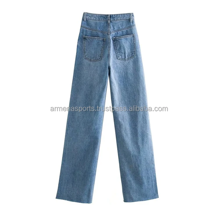
OEM Service Latest Style Factory Rate Hot Sale Comfortable women denim pant 
