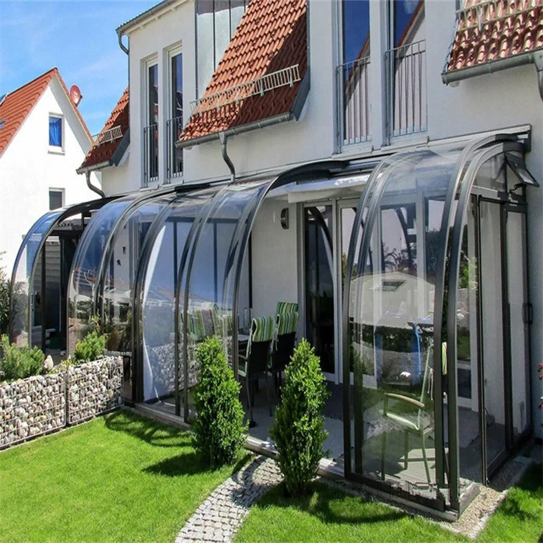 Sunroom 12X20 Регулируемый размер бассейна 3 сезона солнечные помещения для зимы алюминиевый выдвижной