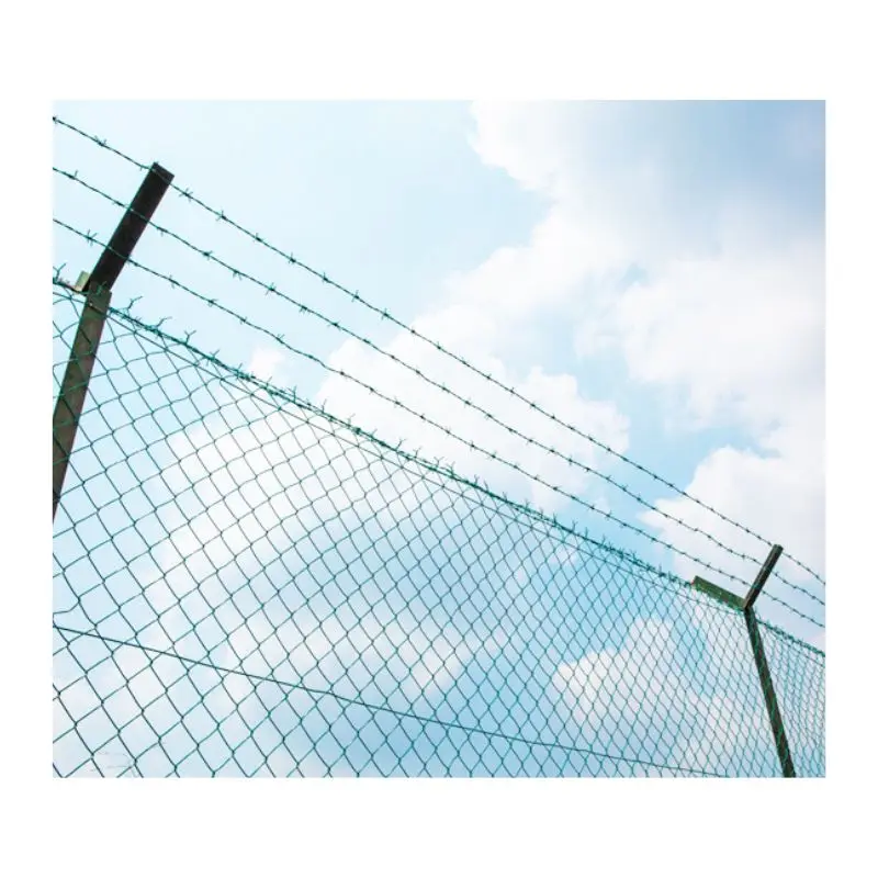 Good Price Per Roll Galvanized PVC Coated Green Orange Blue Black UV Resistant Mesh chain link fencing 6ft tall 15 meter Per rol