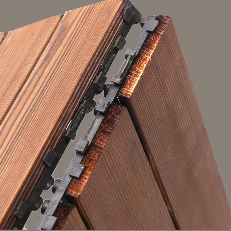 HH Flooring Composite Decking Tiles, Weather Resistant Wood Plastic Engineered Flooring