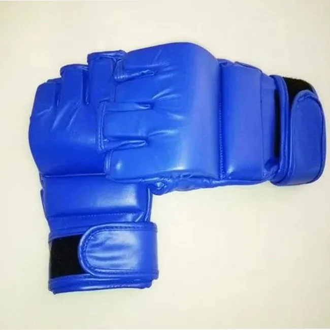 Professional Custom Logo Pu Leather  Kick Boxing Muay Thai Training Grappling Glove Mma Gloves