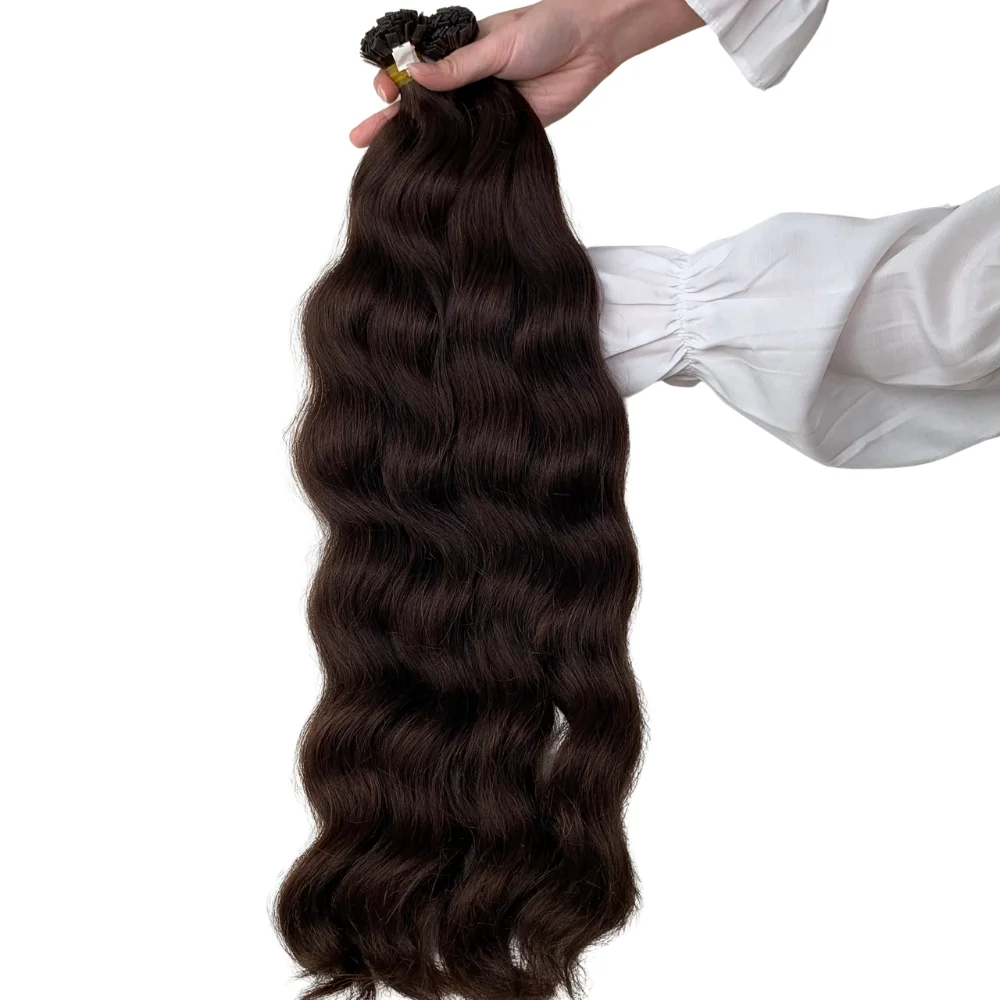 Wholesale Keratin Flat-tip Hair Extensions thick end tails natural looking Vietnamese virgin hair customized colors and lengths