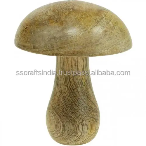 Mango Wood Mushroom Mini Graffiti Mushroom Adorns Various Sizes Wooden Mushroom Models for Arts Projects DIY Crafts Decor