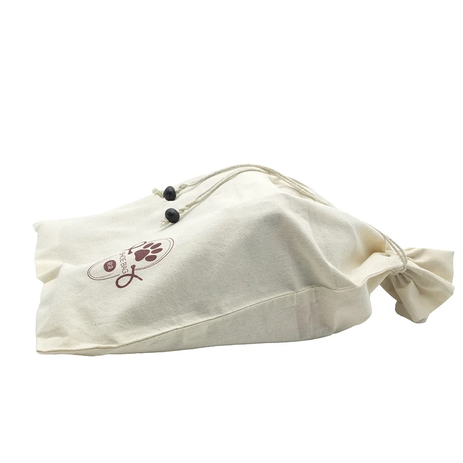 Cotton Canvas Dust Bag 100% Cotton Fabric Eco Friendly Recyclable Custom Size Promotional Packaging Drawstring Bag Print Accept