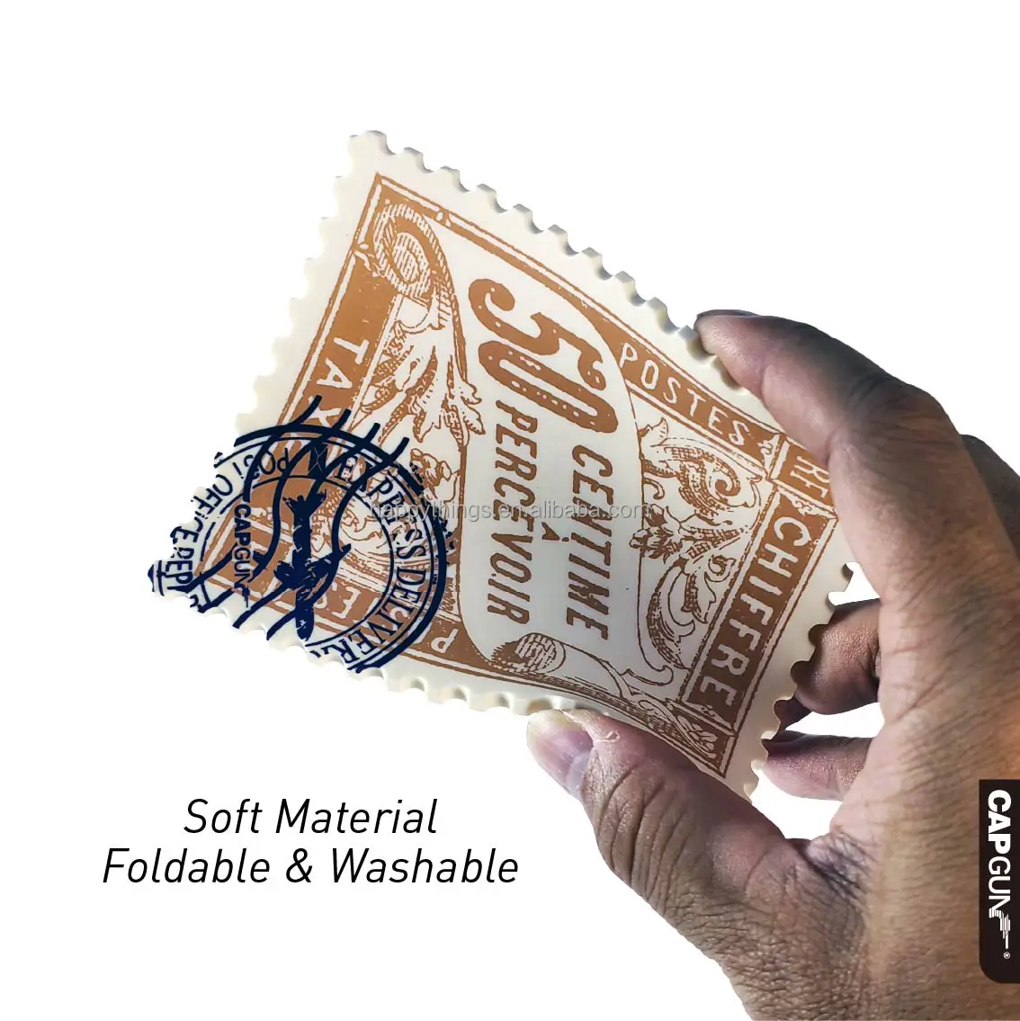 Wholesale Heat-Resistant 6PCS Large Stamp Silicone Cup Coaster Set with  Envelope Holder