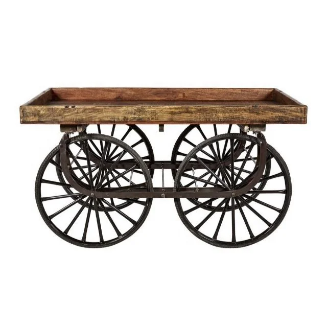 Vintage styled industrial automobile Vendor cart table