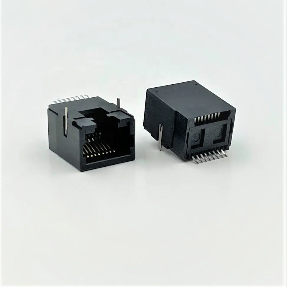 RJ45 Flat Tab down Unshielded 90 degree SMT 8P8C