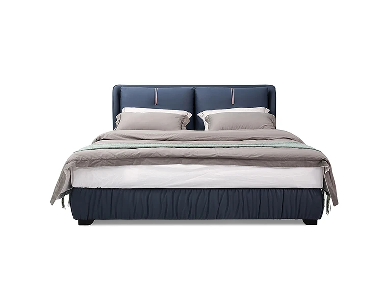 Minimalist Style Bedroom King Size Leather Bed Set Modern Fully Upholstered Double Queen Size Bed