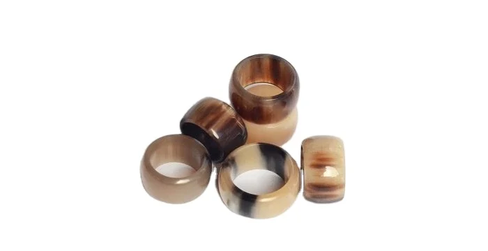 Natural Antique  Buffalo Horn Ring For Wholesale