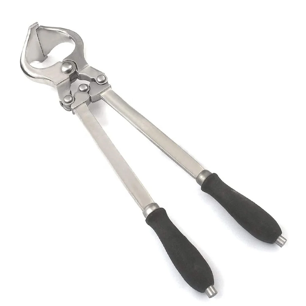 
High quality veterinary instrument Bloodless Castrator for bull and big animals Steel with Wooden Handle 