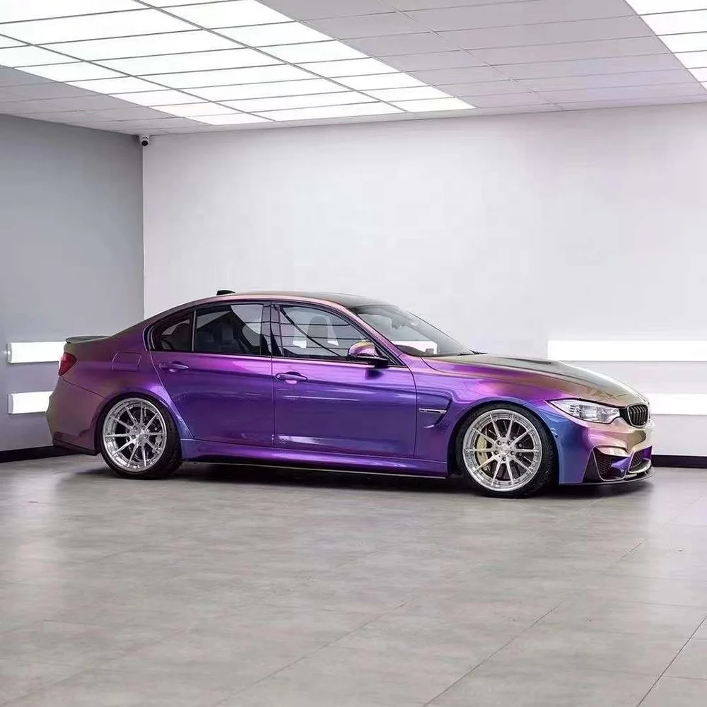 Customization Premium Ultra Glossy Spectral Violet PET Backing Film Car Vinyl Wrap Chameleon Purple