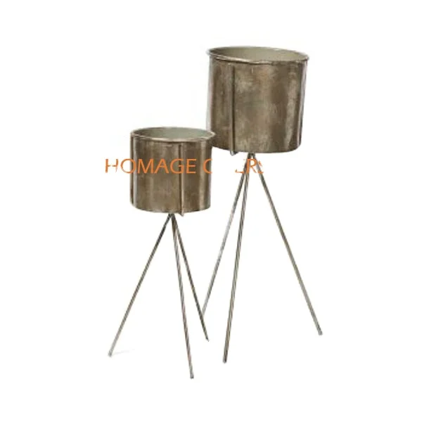 
Metal Large Planter With Stand Finished Stand Indoor And Outdoor Planter 