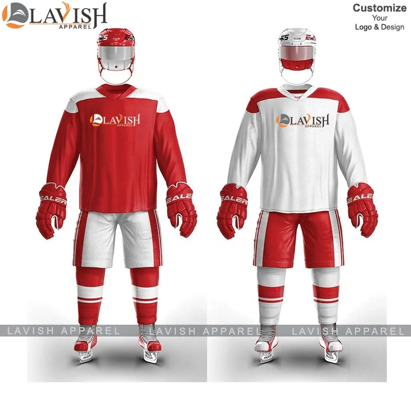 Ice Hockey Short and Ice hockey Jersey with Custom Print and Ice hockey Uniform Pants Sublimated Uniform