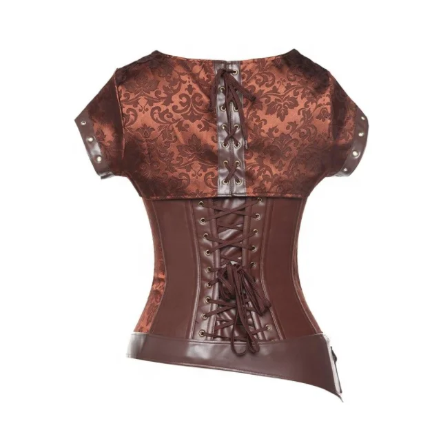 Premium Quality Zipper Over Burst Corset Top Made With Cow Skin Leather For Women Available In Low Prices
