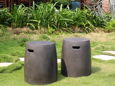 Customized Shape Octagonal End Table Ready to Export Outdoor Furniture Cement Stool