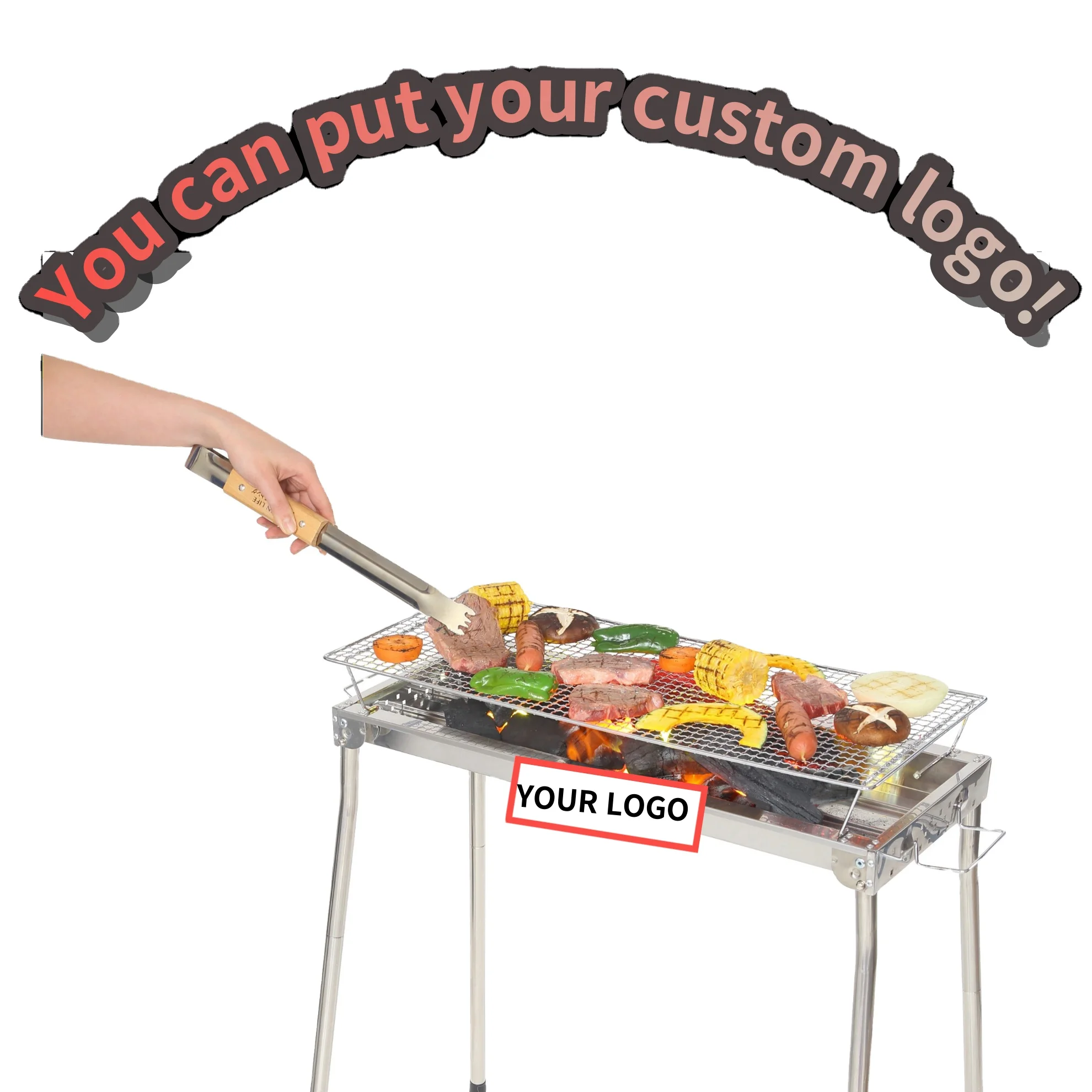 OEM Stainless Steel BBQ Grill Durable and Rust Free Folding Design 5cm Thin Save Space Barbecue Grill Portable Easy to Use