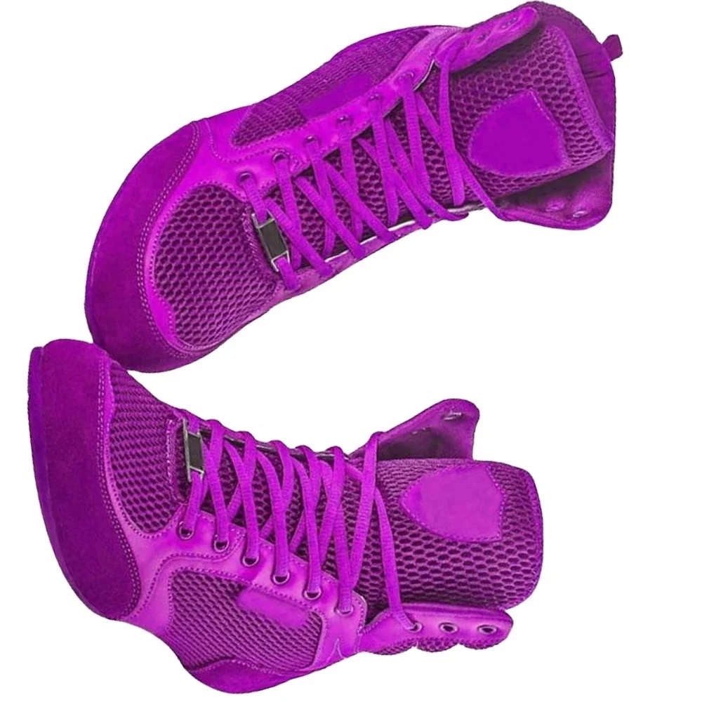 Best Selling Suede Leather Boxing Shoes Wrestling Martial Art MMA Gym Weightlifting gym Training Combat Sports Boxing Shoes
