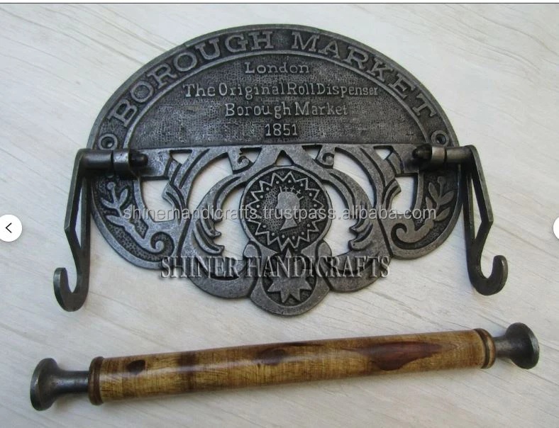 vintage Antique TOILET PAPER  ROLL HOLDER Choose Aluminum designs cast industrial old farmhouse country cottage Kitchen Roll