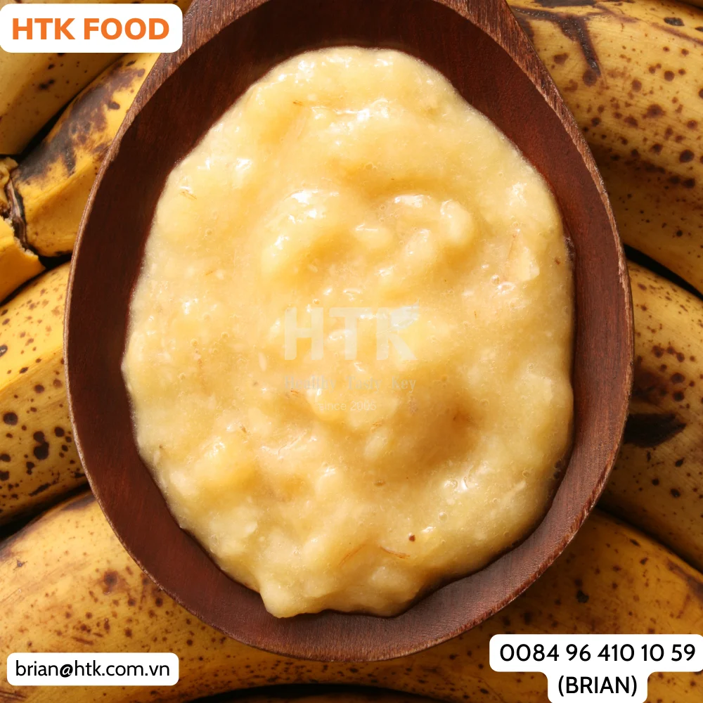 Здоровая 2022 замороженная Банановая пюре, сделано во Вьетнаме, 100% натуральная от HTK еды для продуктов питания и напитков