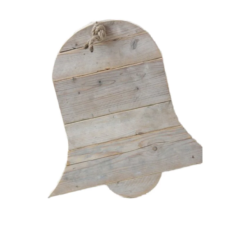 Luxurious Bell Shape style Ornaments Christmas Decoration Wooden Craft Item Wooden Bell Hanging for Christmas Tree Decoration