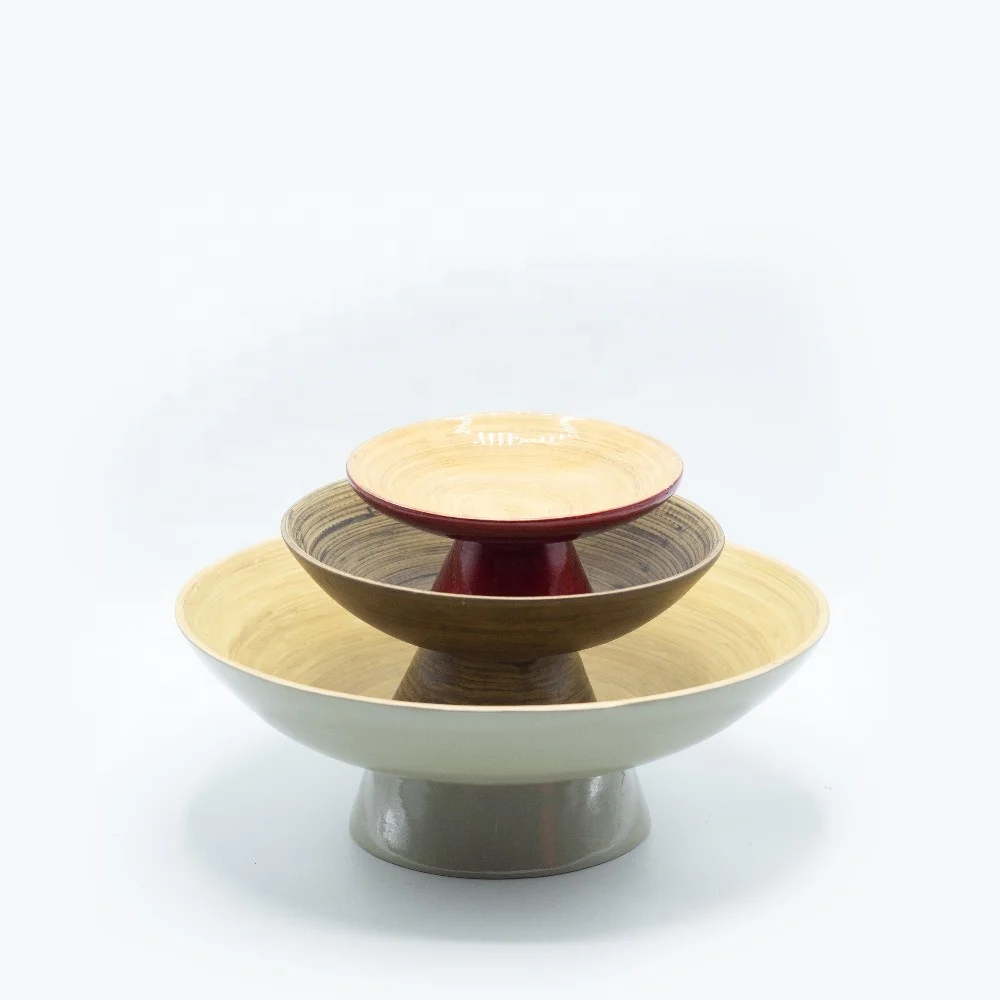 Products Tray Salad Bowls Wholesale Vietnamese Bamboo 2020, Bamboo for Serving, Bamboo Round Shape Food Contact Safe Custom Size