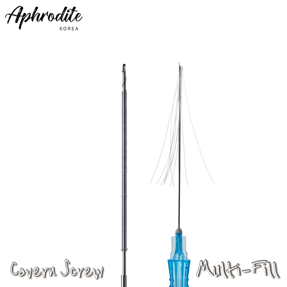 APHRODITE KOREA BEST SELLING FOX EYES THREAD : PDO PLACL CAVERN SCREW BROW LIFT /PERFECT WRINKLE FILLING SUTURE 23G 60mm CE ISO