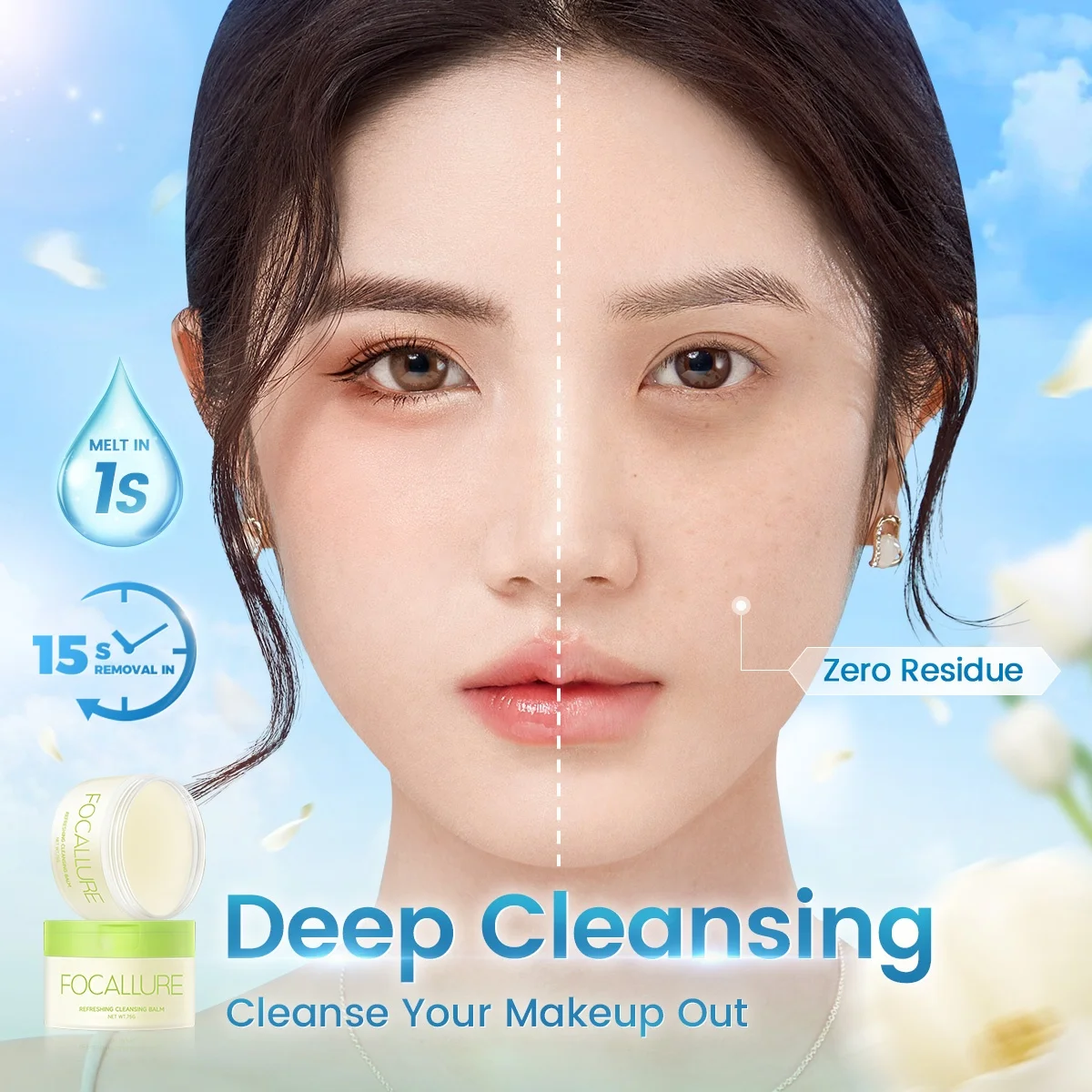Focallure FA-C01 Hydrating Makeup Melting Cleansing Balm Hydrating Makeup Remover Cream Face Cleanser