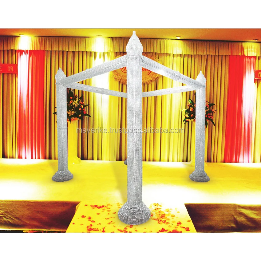 Crystal Wedding Mandap Event & Party Decoration Supplies High quality White wedding stage Royal Wedding mandap
