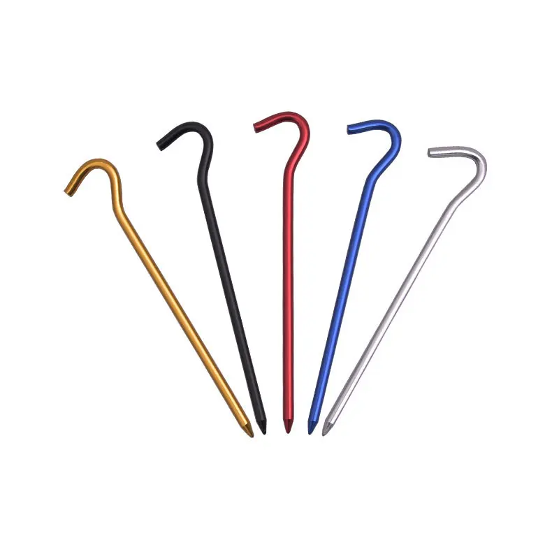 ODM OEM Ultralight High Strength Aluminum Alloy Outdoor Camping Heavy Duty Tent Peg Nail Hooks Stakes