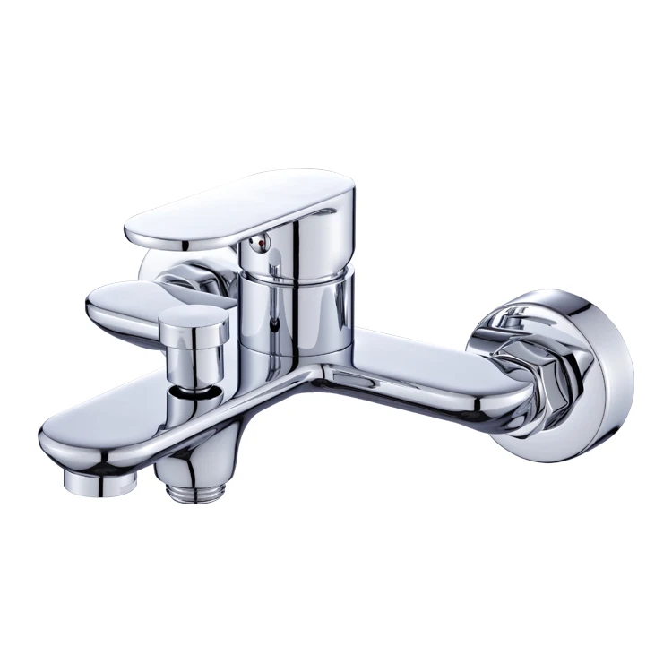 Sanitary Ware Rose Gold Single Lever Brass Bathtub Faucets Wall-mounted Shower Set Mixer For Bathroom