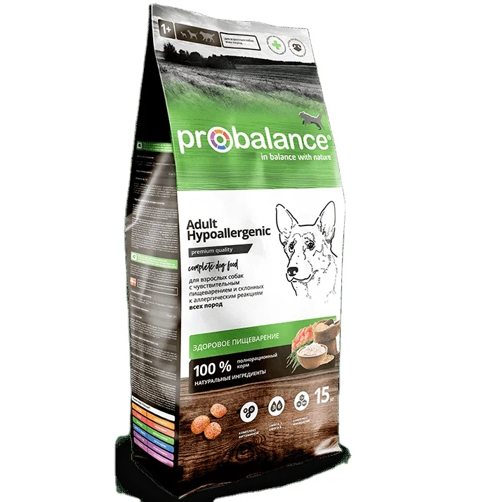
Probalance Adult Hypoallergenic 15 kg, Dry dog food foradult dogs of all breeds with high activity 