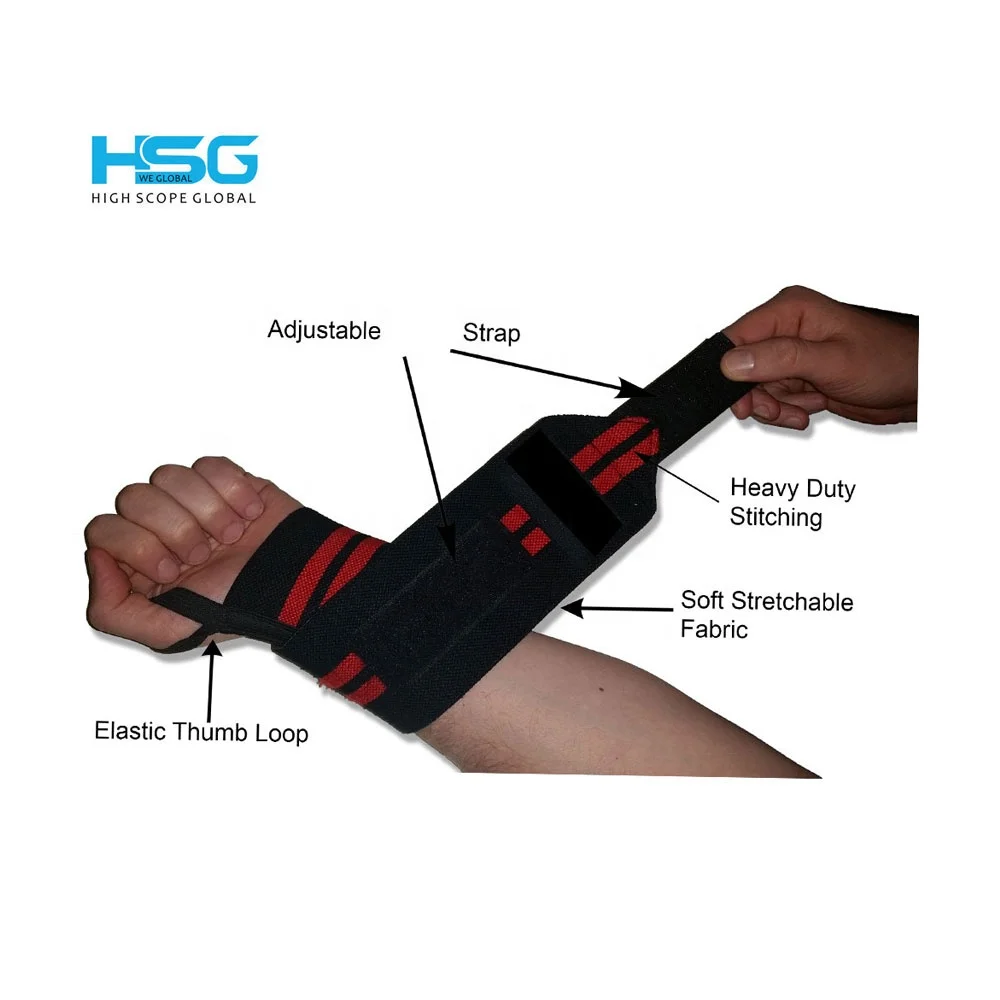 2022 New Arrival Gym Workout Wear Weight Lifting Wrist Wrap Custom Logo Cross Training Wristband Gym Accessories