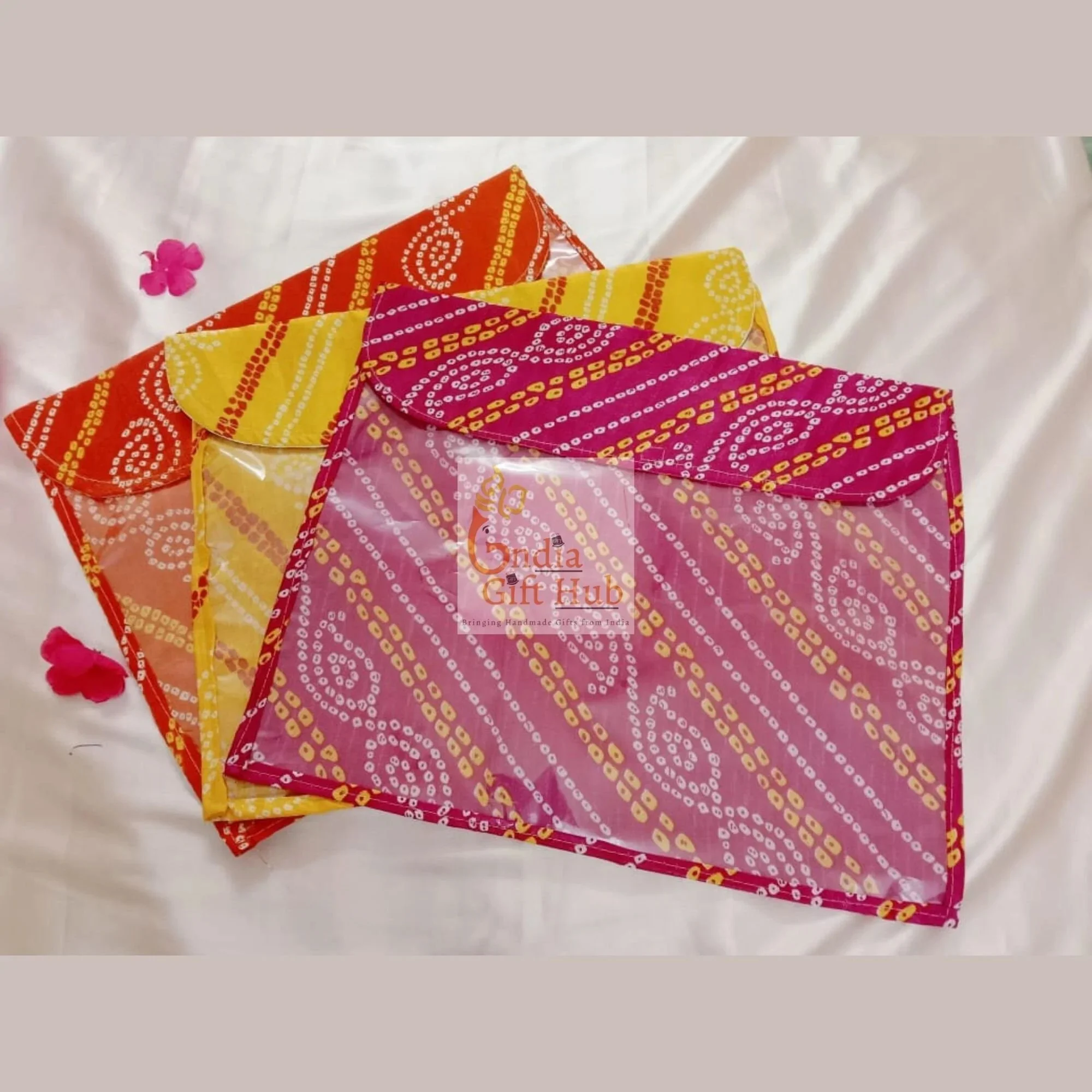 Indian Saree Printed  Bandhani Saree Cover Indian Handicrafts Silk Saree Covers